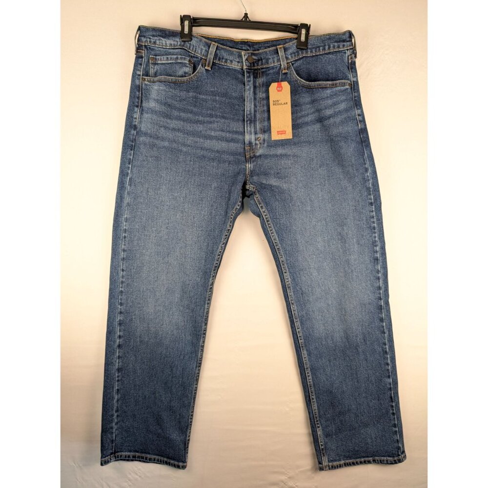 Levis 505 Regular Fit Mens Jeans W38 L30 Denim‎ Blue